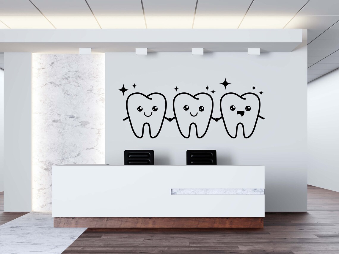 Dental Care Wall Decal Teeth Wall Decal Teeth Wall Sticker Etsy