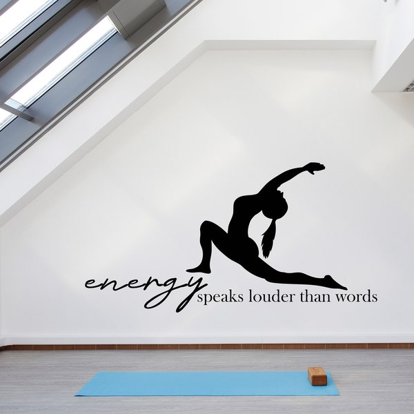 Yoga Wall Decal Yoga Wall Sticker Yoga Wall Art Yoga Wall Decor Gym Wall Decal Gym Wall Sticker Gym Wall Art Meditation Decal YO0002