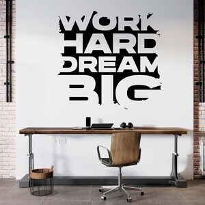 Calcomanía de pared con citas, calcomanía de pared con citas, arte de pared con citas, citas motivacionales, calcomanía de vinilo con citas para la oficina, calcomanía de vinilo con letras TW0154