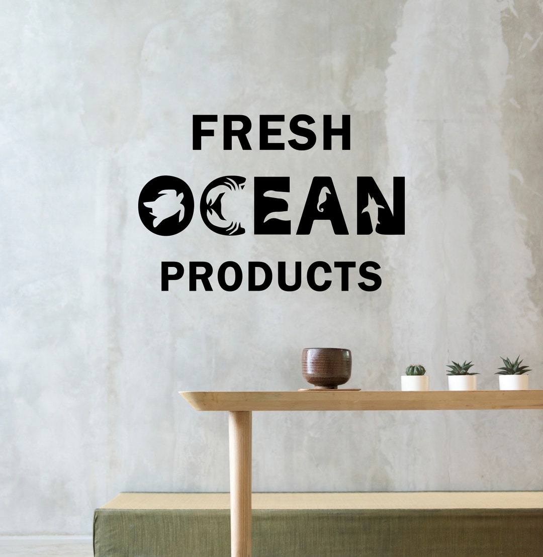 Sea Food Wall Decal,sea Food Wall Sticker,fish Wall Sticker,fish Store ...