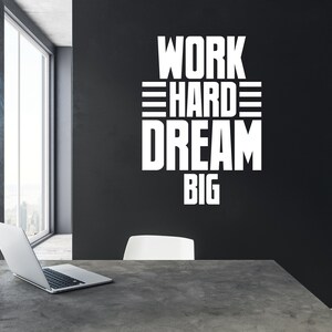 Calcomanía de pared con citas, pegatina de pared con citas, arte de pared, citas motivacionales, calcomanía de citas de oficina, calcomanía de vinilo, letra de vinilo TW0254