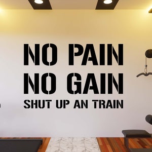Calcomanía de pared de gimnasio, pegatina de pared de gimnasio, arte de pared de gimnasio, letra de vinilo, calcomanía de vinilo con citas de gimnasio, pegatina de pared de gimnasio, calcomanía de ventana GY0140