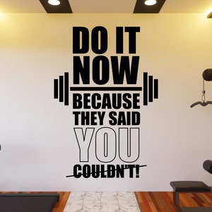 Calcomanía de pared de gimnasio, pegatina de pared de gimnasio, arte de pared de gimnasio, letra de vinilo, calcomanía de vinilo con citas de gimnasio, pegatina de pared de gimnasio, calcomanía de ventana GY0112