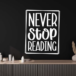 Calcomanía de pared con cita de libro, decoración de pared para amantes de los libros, arte de pared con libros, calcomanía de pared con citas, calcomanía de pared con libros, letra de vinilo, calcomanía para ventana BK0002