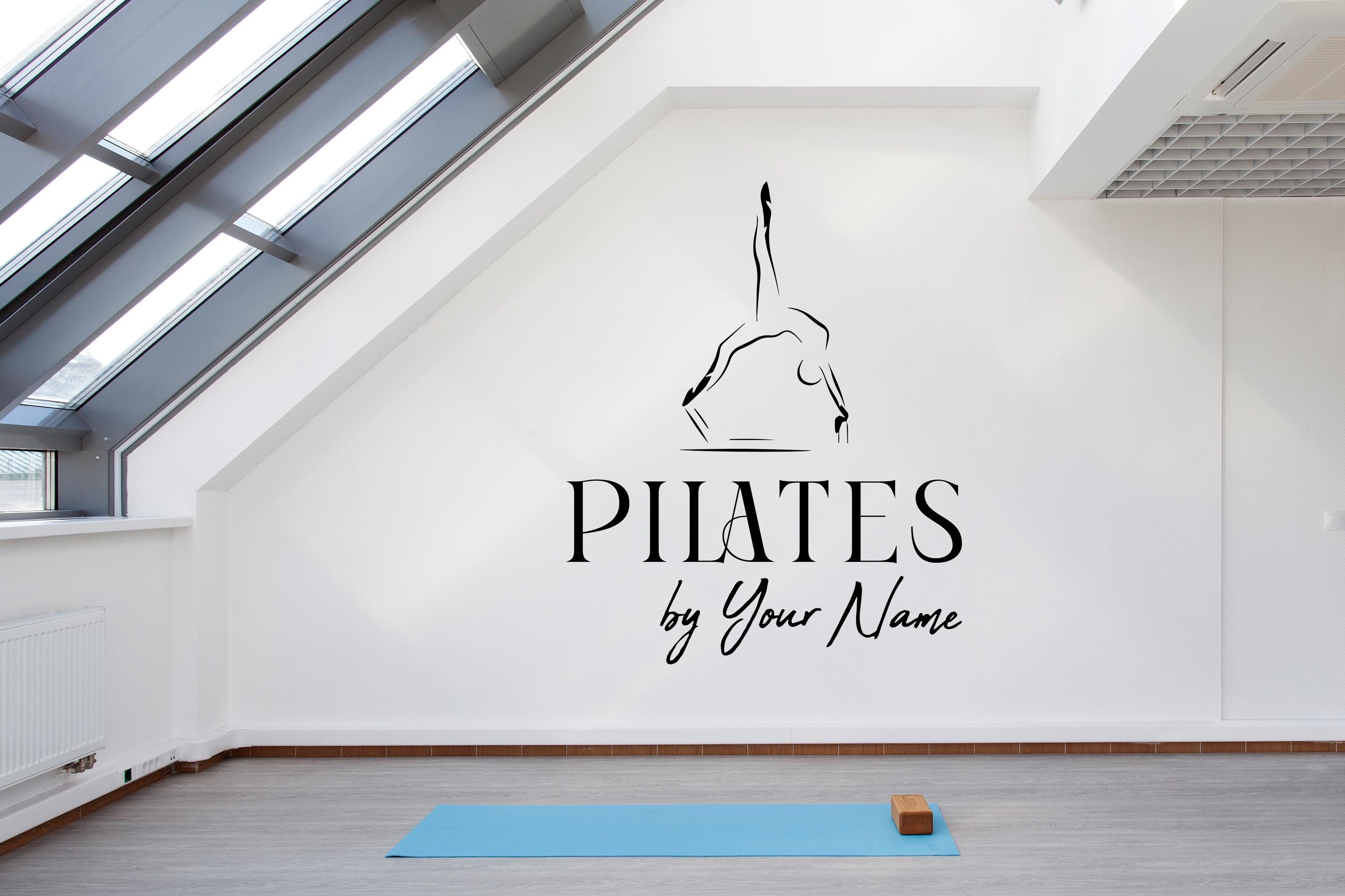 Pilates Wall Decal Pilates Wall Sticker Yoga Wall Art Pilate Wall Decor Gym Wall Decal Gym Wall Sticker Gym Wall Art Meditation Decal YY0133