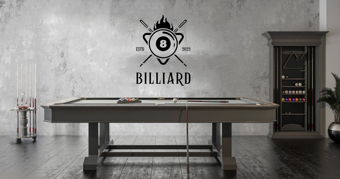 Billiard Wall Decal,perfect Billiard Sticker for Your Gaming Room ...