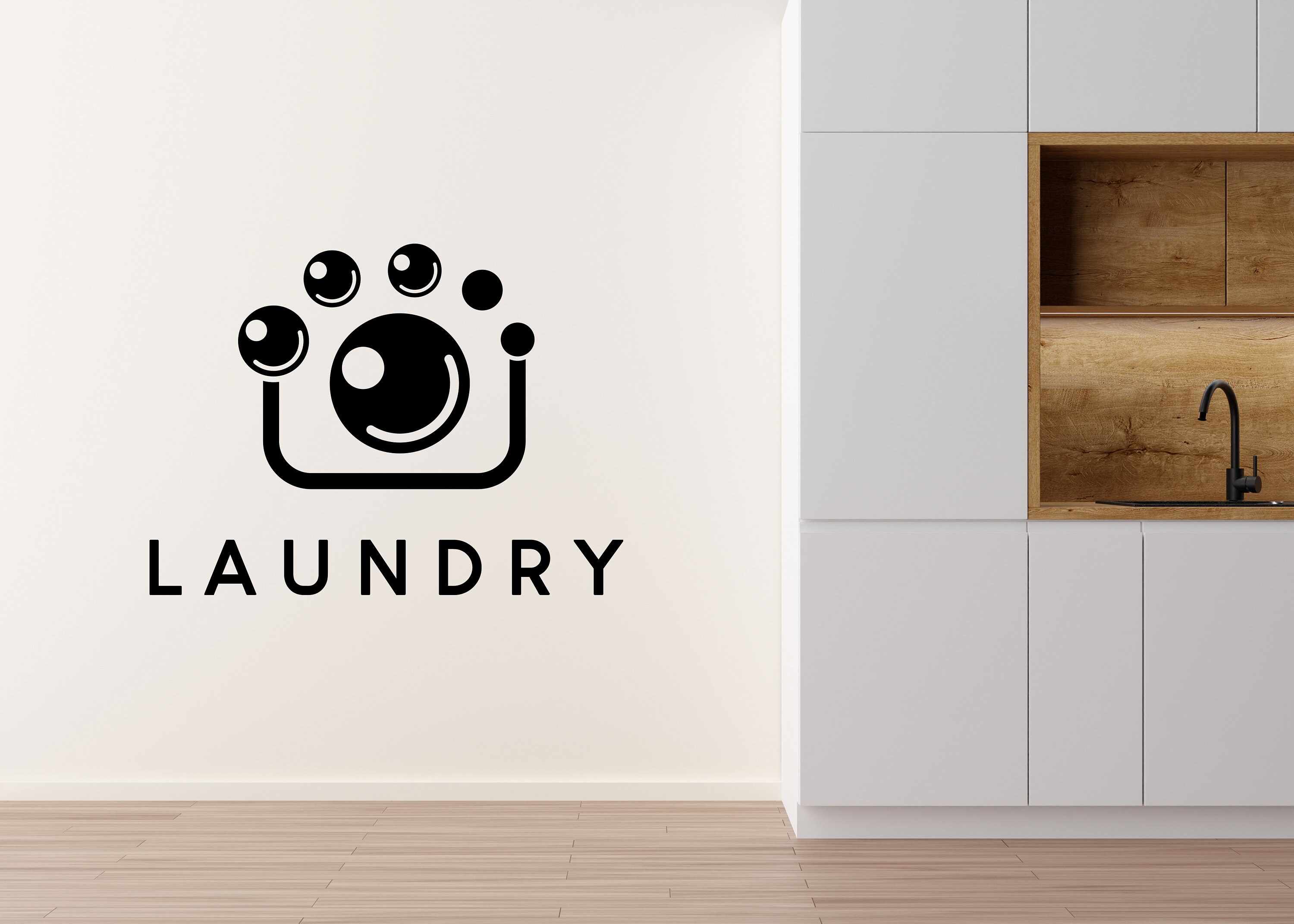Laundry Wall Decal,laundry Wall Sticker,washing Machine Decal,shop ...