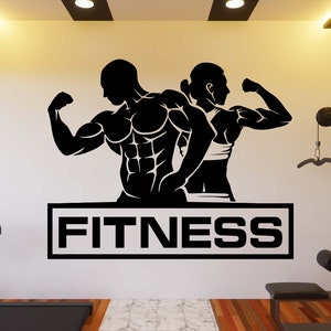 Calcomanía de pared de gimnasio, pegatina de pared de gimnasio, arte de pared de gimnasio, letra de vinilo, calcomanía de vinilo con citas de gimnasio, pegatina de pared de gimnasio, calcomanía de ventana GY0132