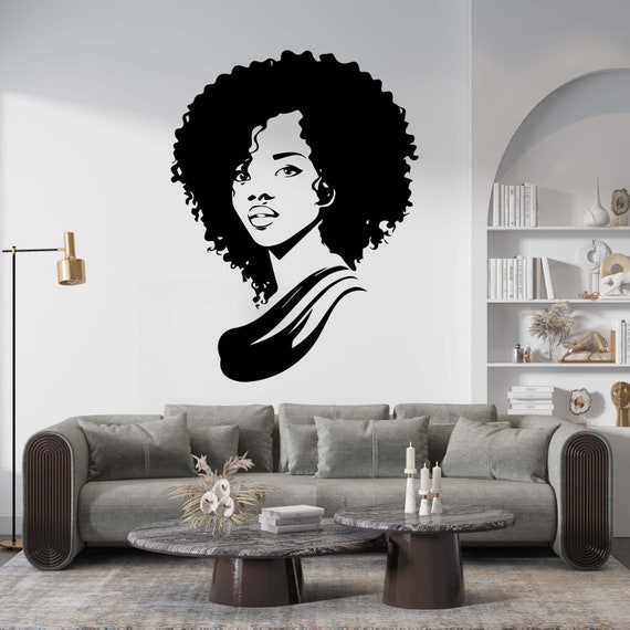 アフリカンガール ウォールデカール アフリカ ウォールステッカー