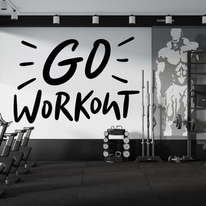 Calcomanía de pared de gimnasio, pegatina de pared de gimnasio, arte de pared de gimnasio, letra de vinilo, calcomanía de vinilo con citas de gimnasio, pegatina de pared de gimnasio, calcomanía de ventana GY0139
