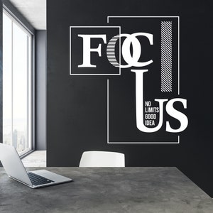 Calcomanía de pared con citas, pegatina de pared con citas, arte de pared, citas motivacionales, calcomanía de citas de oficina, calcomanía de vinilo, letra de vinilo TW0253