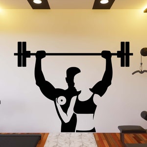 Calcomanía de pared de gimnasio, pegatina de pared de gimnasio, arte de pared de gimnasio, letra de vinilo, calcomanía de vinilo con citas de gimnasio, pegatina de pared de gimnasio, calcomanía de ventana GY0131