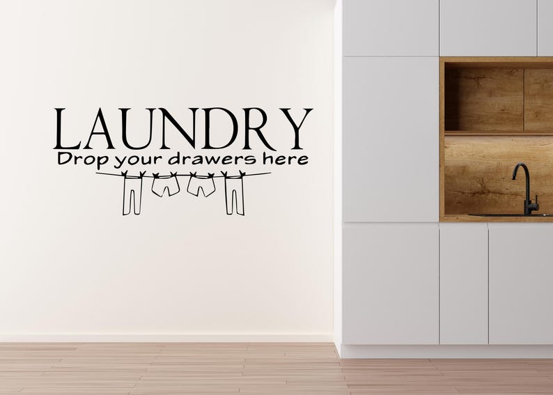 Laundry Wall Decal,laundry Wall Sticker,washing Machine Decal,shop ...