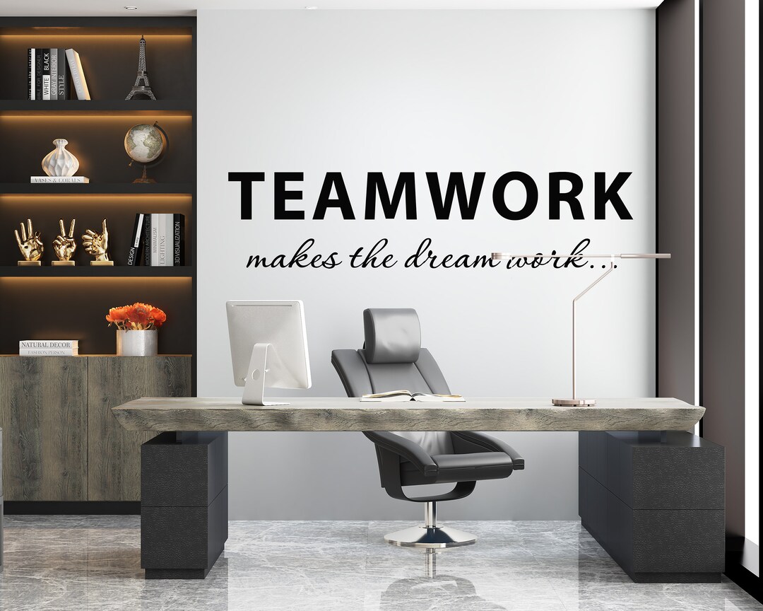 Office Wall Decalteamwork Wall Decaloffice Wall Etsy