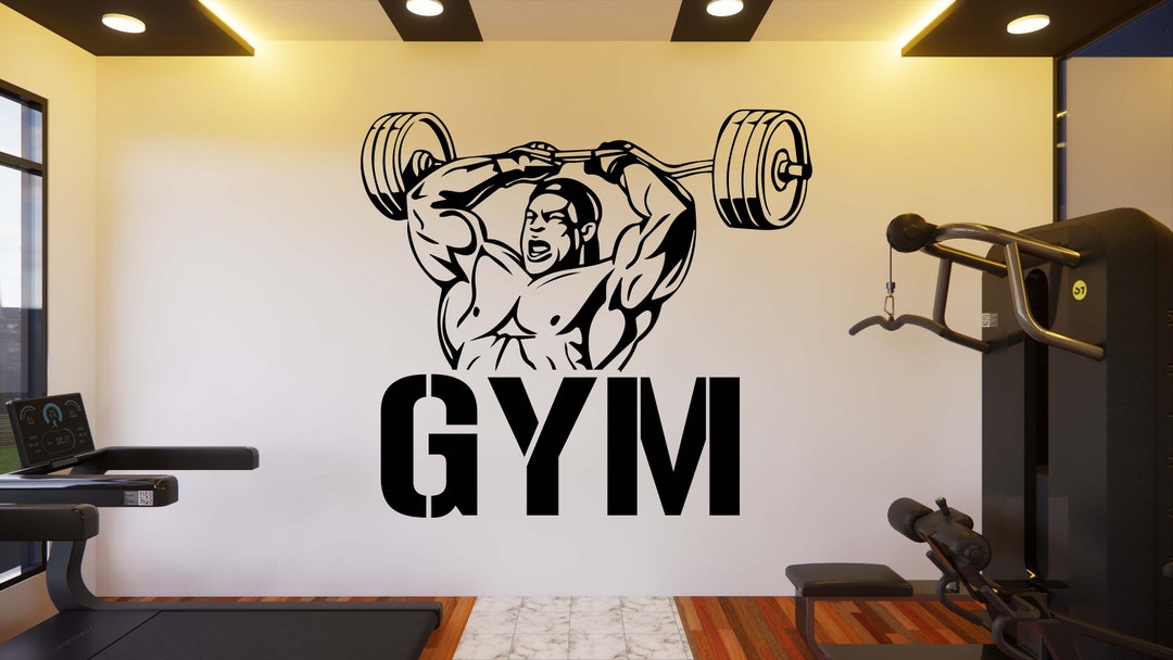 Gym Wall Decal Gym Wall Sticker Gym Wall Art Vinyl Letter Vinyl Decal