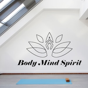 Yoga Wall Decal Yoga Wall Sticker Yoga Wall Art Yoga Wall Decor Gym Wall Decal Gym Wall Sticker Gym Wall Art Meditation Decal YO0006