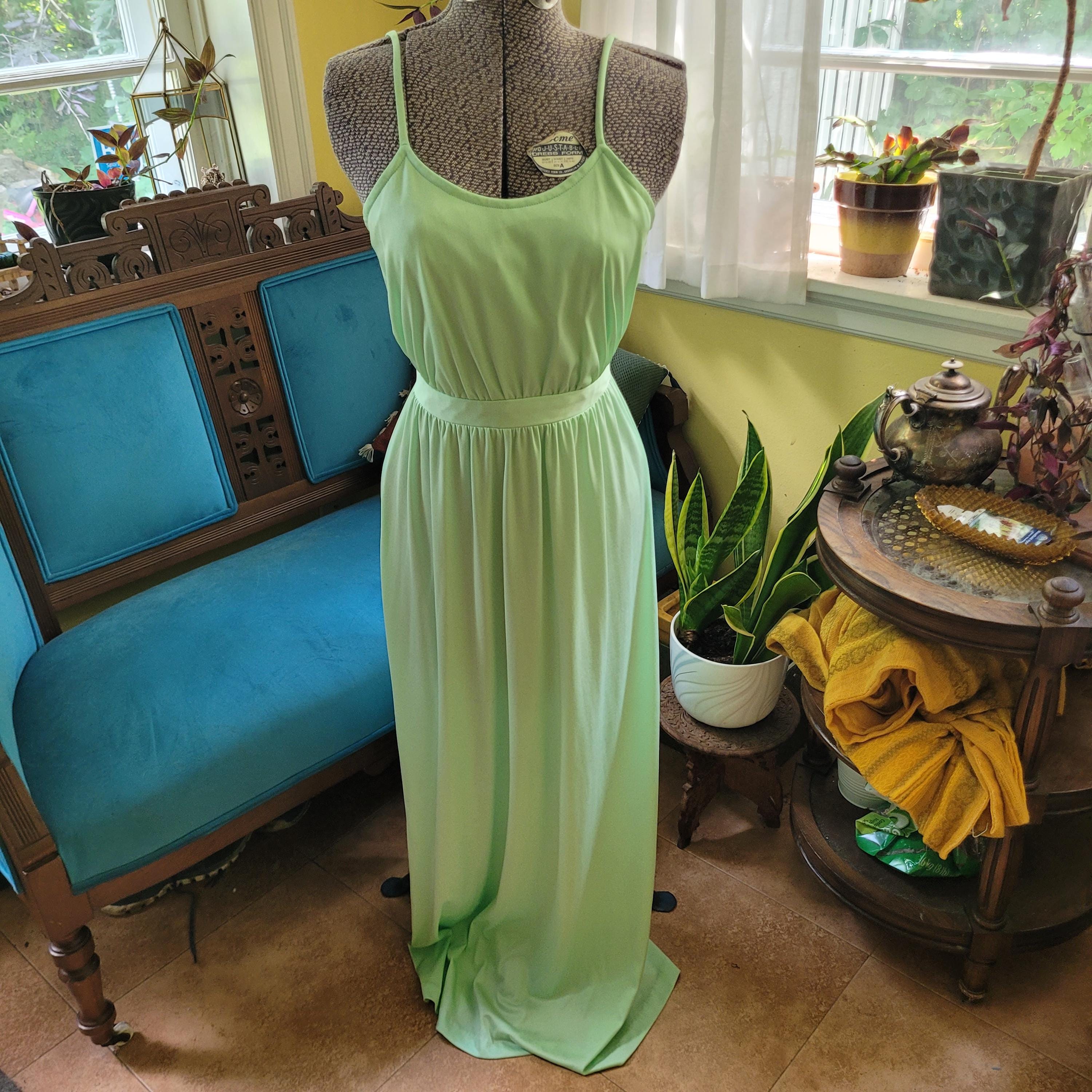 1970s Grecian Maxi Dress With Bolero - Mint Green Two Piece Set - Etsy