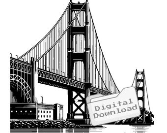Golden Gate Bridge SVG bundle