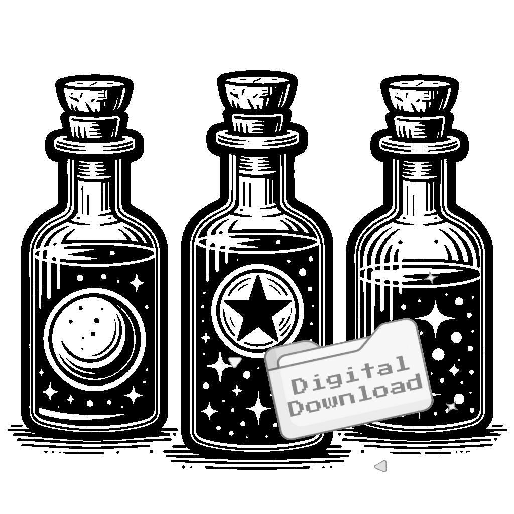 magic potion bottles SVG bundle