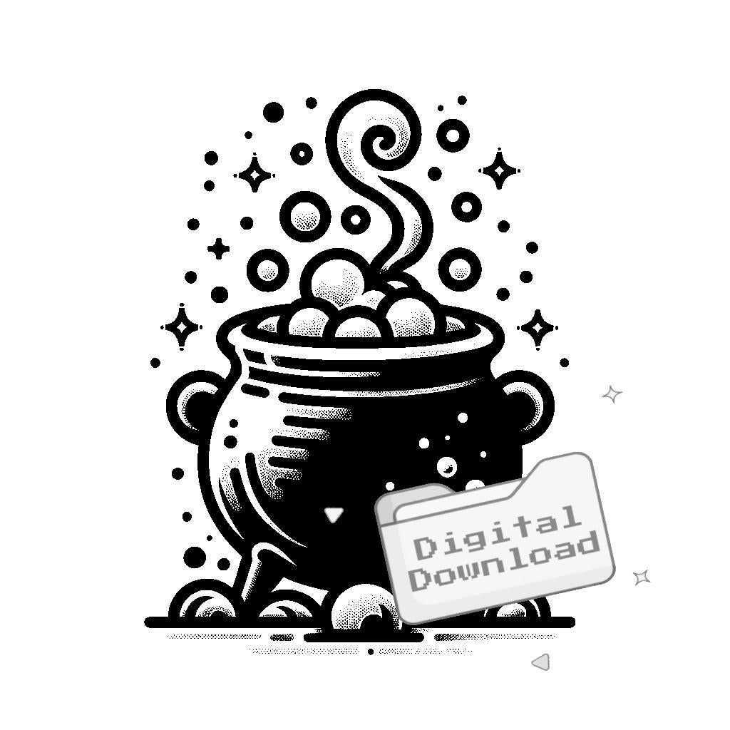 cauldron with bubbling potion SVG bundle