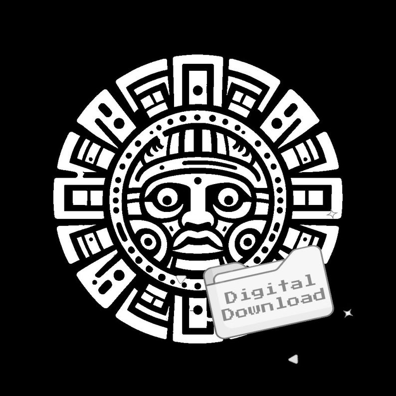 Aztec Sun Stone SVG Bundle - Etsy