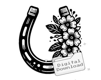 Horseshoe with Flowers SVG bundle
