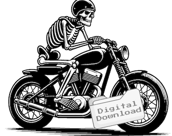 Skeleton Riding a Motorcycle SVG bundle