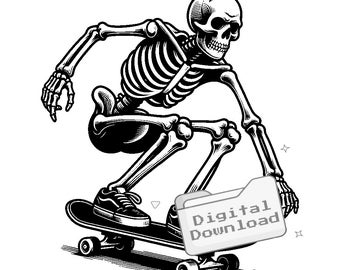 Skeleton Skateboarding SVG Bundle