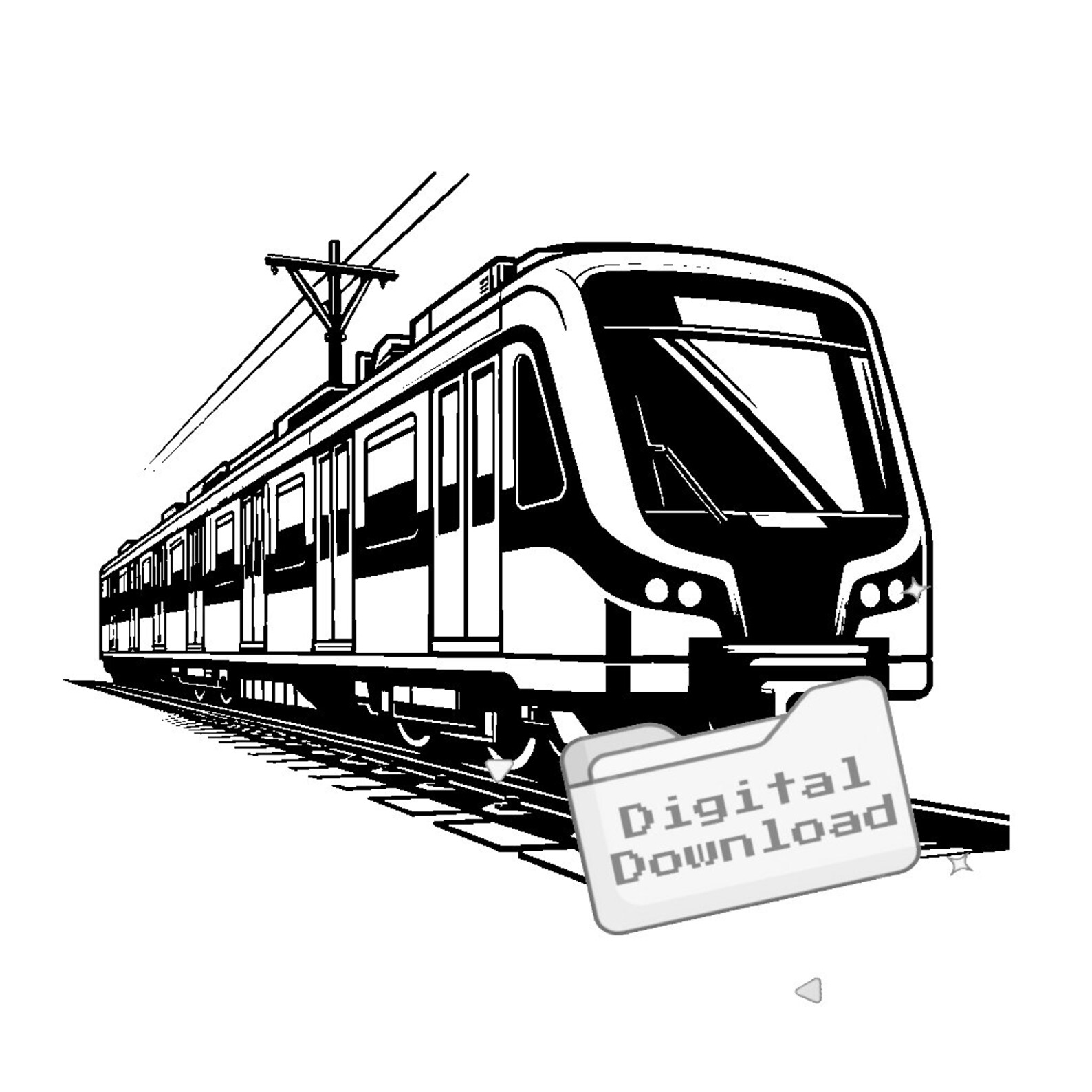 Modern Electric Train SVG Bundle - Etsy