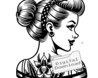 pin-up girl SVG bundle