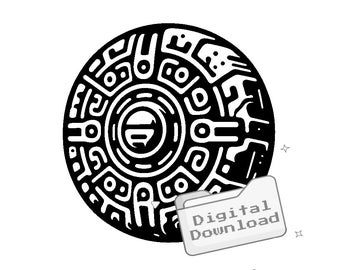 Azteken-Sonnenstein SVG-Bundle