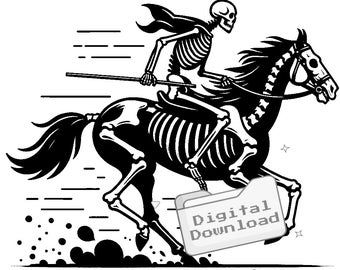 Skeleton Riding a Horse SVG bundle