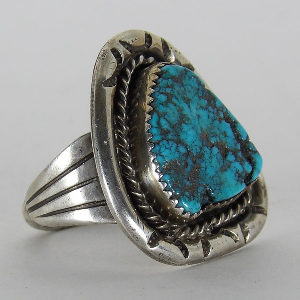 Wilson Padilla "WP" Navajo Turquoise ring. SKU# SJWPTR