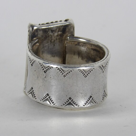 Rough natural Turquoise rectangular rolled wide b… - image 4