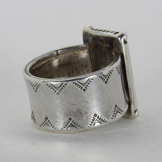 Rough natural Turquoise rectangular rolled wide b… - image 6