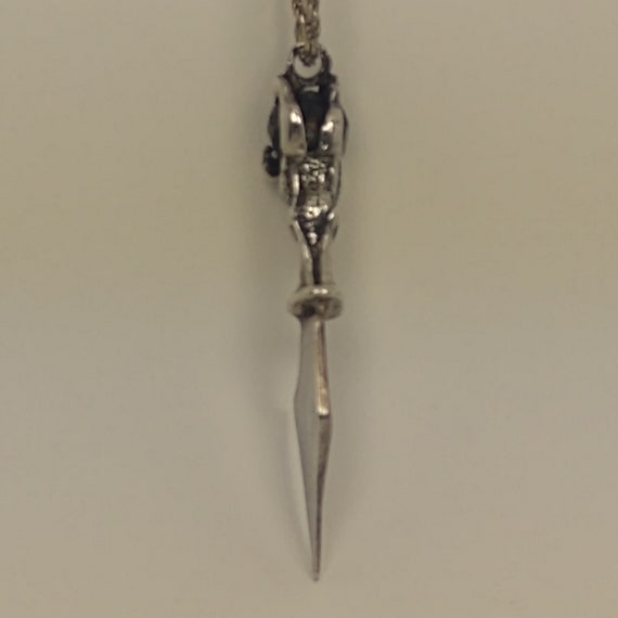 Vintage "Dragon Axe", a silver pendant from the 8… - image 3