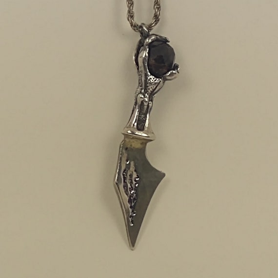 Vintage "Dragon Axe", a silver pendant from the 8… - image 1