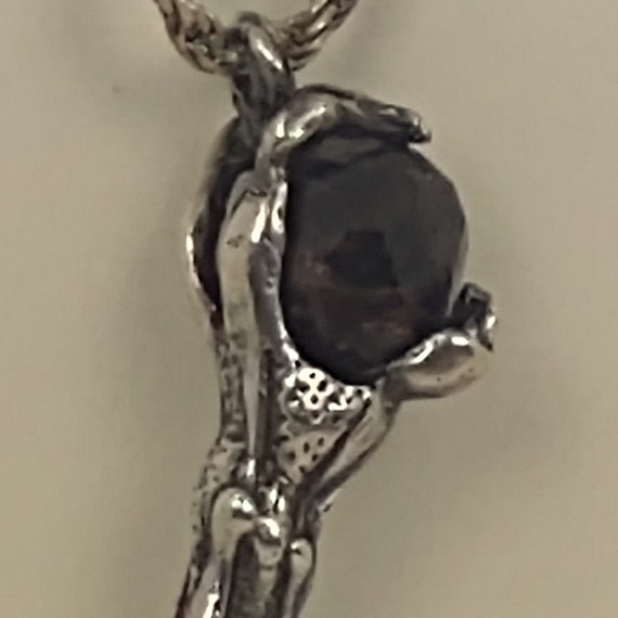 Vintage "Dragon Axe", a silver pendant from the 8… - image 5