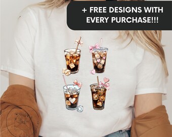Valentines Coffee Ice Coffee png Sublimation Design Digital Download Shirt PNG Instant DIGITAL ONLY