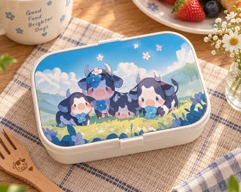 Bento Box Kawaii Cow: Lunchbox per bambini in stile giapponese