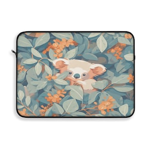 Kawaii Koala Laptop Sleeve, Cute Animal Laptop Sleeve, Kawaii Animal Design, Tablet Cover, Cute Laptop Case