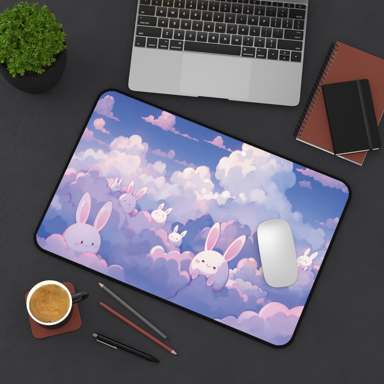 Cute Gaming Mousepad, Large Purple Desk Mat, Cartoon Mouse Pad, Kawaii ...