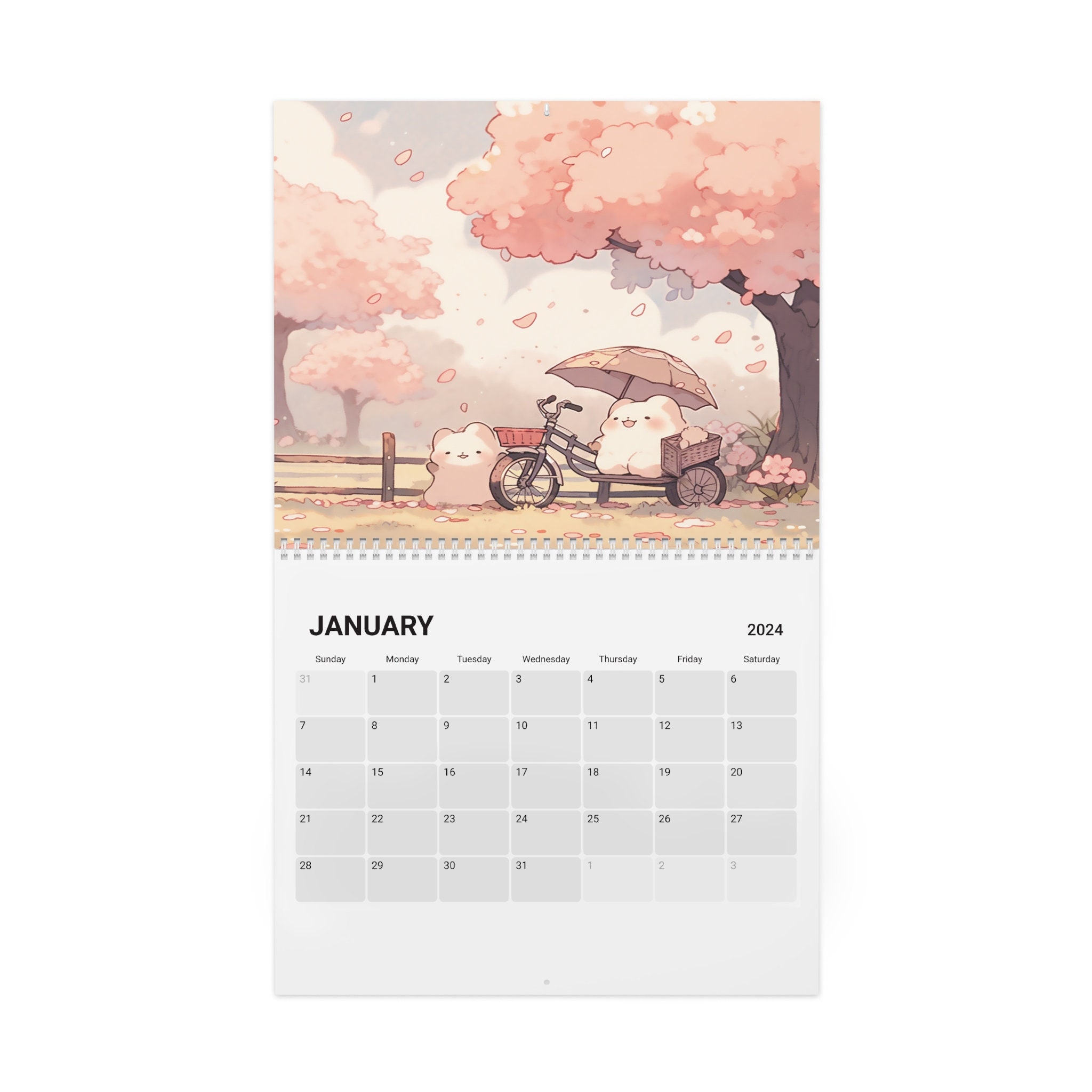 Anime Landscape 2024 Calendar, Anime Decor