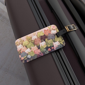 Kawaii Anime Cats Luggage Tag - Cute Bag Tag for Travelers, Cat Lover Gift, Travel Accessories, Backpack Identifier, Suitcase Name Tag