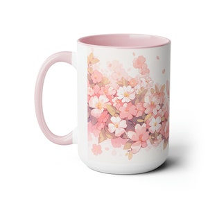 Cute Kawaii Bunny Mug 15oz, Cute Mugs Aesthetic, Easter Gifts, Kawaii Anime Bunny Rabbit Easter, Mug with Bunny Print image 4