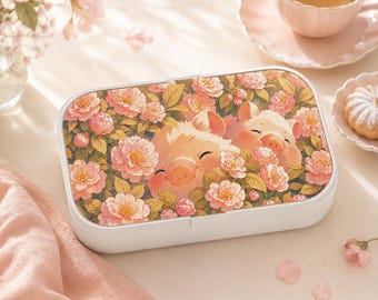 Portapranzo Bento Kawaii con maialini, contenitore per il pranzo per bambini con design di simpatici animali, contenitore per alimenti, organizer per il pranzo scolastico, scatola per la preparazione dei pasti