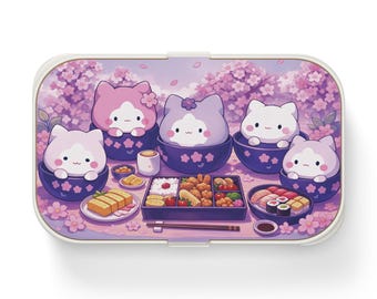 Bento Box a forma di gatto kawaii: contenitore per il pranzo in stile giapponese