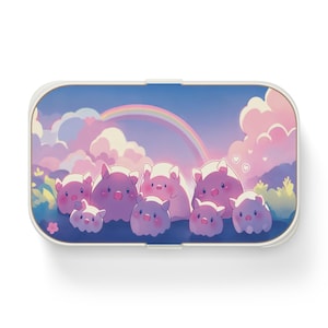 Cute Bento Lunch Box, Pig Design, Japanese Style Bento Box, Kids Meal Container, School Lunch, Food Storage