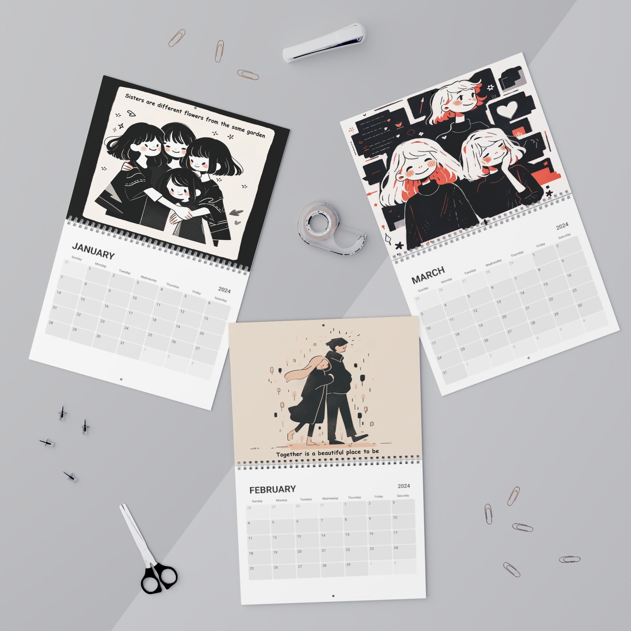 Anime 2024 Calendar, Anime Decor