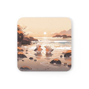 Cute Coaster Kawaii Animal Coasters, Cute Coasters for Desk, Cute Desk Decor, Kawaii Gifts